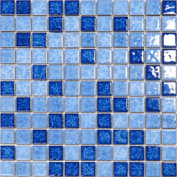 Mixed Blues Kiln Swimming Pool Ceramic Mosaics Tiles