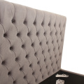 Hot Sale KD Wooden Upholstered Fabric Tufted Bed For Bedroom