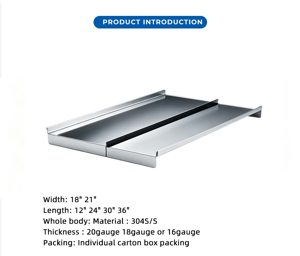 Stainless Drop In Ice Bin Drain Tray X