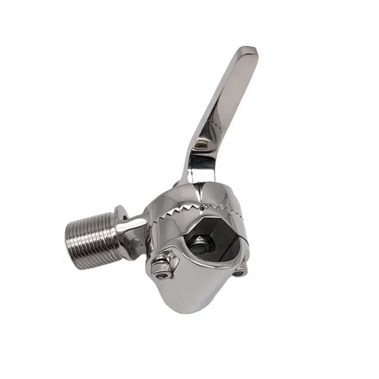 Marine Grade 316 Stainless Steel Ratchet Base Clamp-on Rail for Boat Antenna Mounts