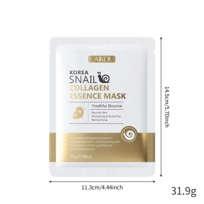 Korean Snail Collagen Facial Mask - 25g Pore Cleansing & Firming Moisturizer