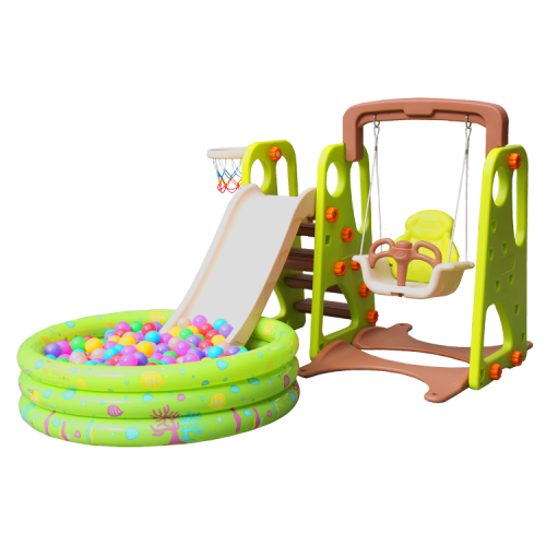 ndoor Playground Equipment: Slide and Swing Set with 500 Pcs Balls for Kids