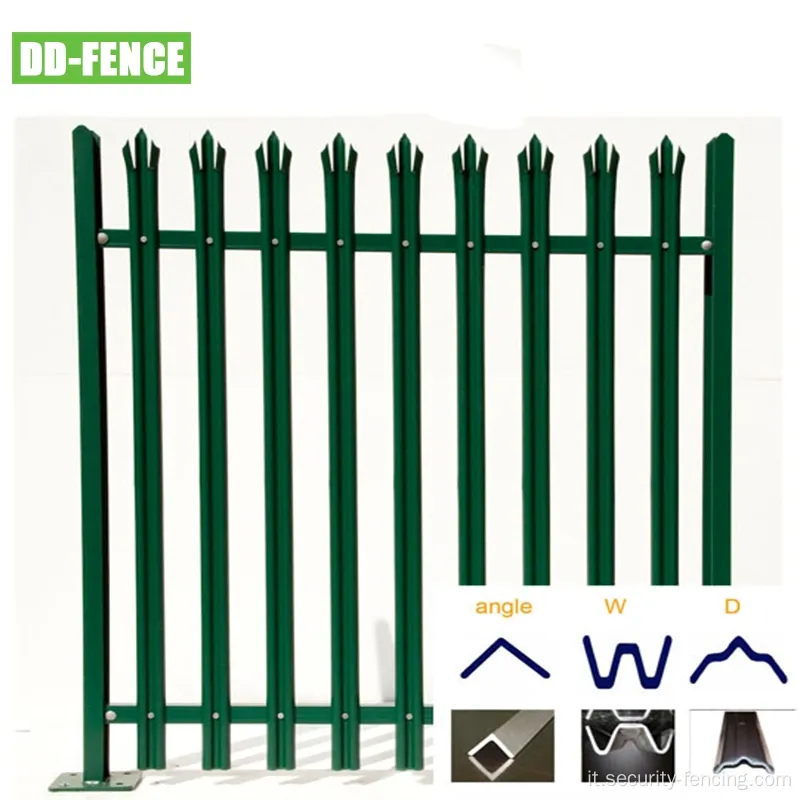 BS1722-12 W Palisade Fence con rivestimento in polvere pallida.