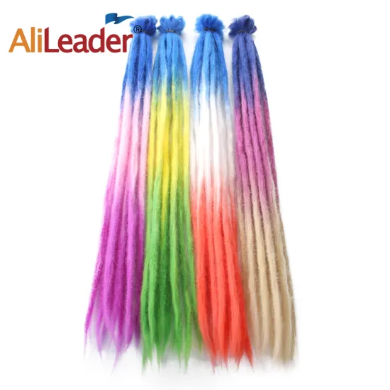 Alileader Wholesale Handmade 3 Tone Colors Artificial Dreadlocks Extensions For Black Hair