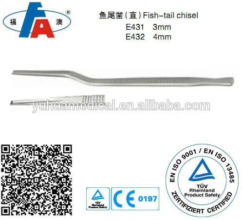 fish-tail steel bone chisel for nose