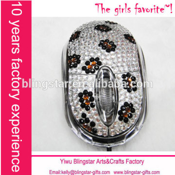 Wholesale fashion wired rhinestone mouse