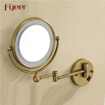 Fyeer Ultra Thin 8 Inch Foldable Antique LED Makeup Wall Mirror