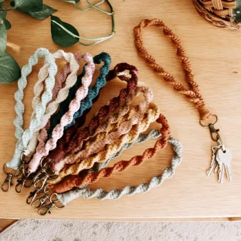 Handcrafted Boho Macrame Tassel Keychains - Wholesale Collection of Colorful Cotton Rope Braids