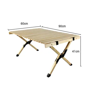 Portable Camping Table: Foldable Egg Roll Up BBQ Picnic Table for Outdoors