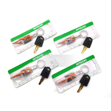 Προσαρμοσμένα 3D Metal Machinery Excavator Model Keychains για Komatsu, Hitachi, Kobelco και Key Rings ανάφλεξης γάτας