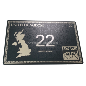 Magnetic Stripe Luxury Black Metal Brushed Warranty Card