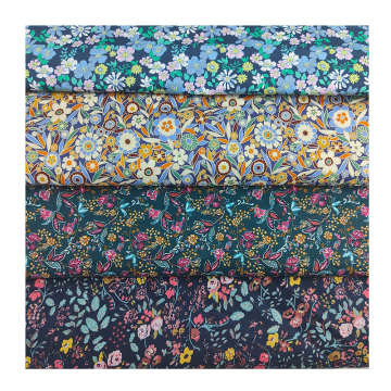 Custom Digital Print Cotton Fabric for Dresses - Classic Design Liberty Material