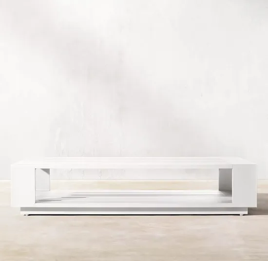 High Grade Aluminum Alloy Rectangular Coffee Table for Lounge and Patio