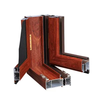 Wooden Grain Vacuum Transfer Aluminium Frame Aluminum Window Profile for Casement Windows