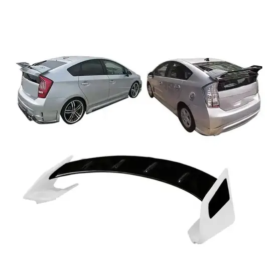 Custom Car Styling: 2009-2015 Toyota Prius Rear Spoiler with Modified Spray Paint and Sporty Tail Wing for Enhanced Exterior Décor