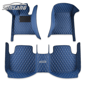 Vintage Blue Diamond Luxury Custom Fitted Car Mats