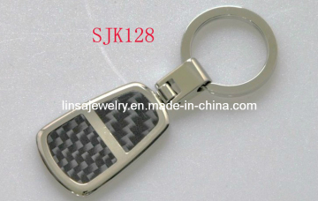 Fashion Carbon Fiber Zinc Alloy Keychain (SJK128)