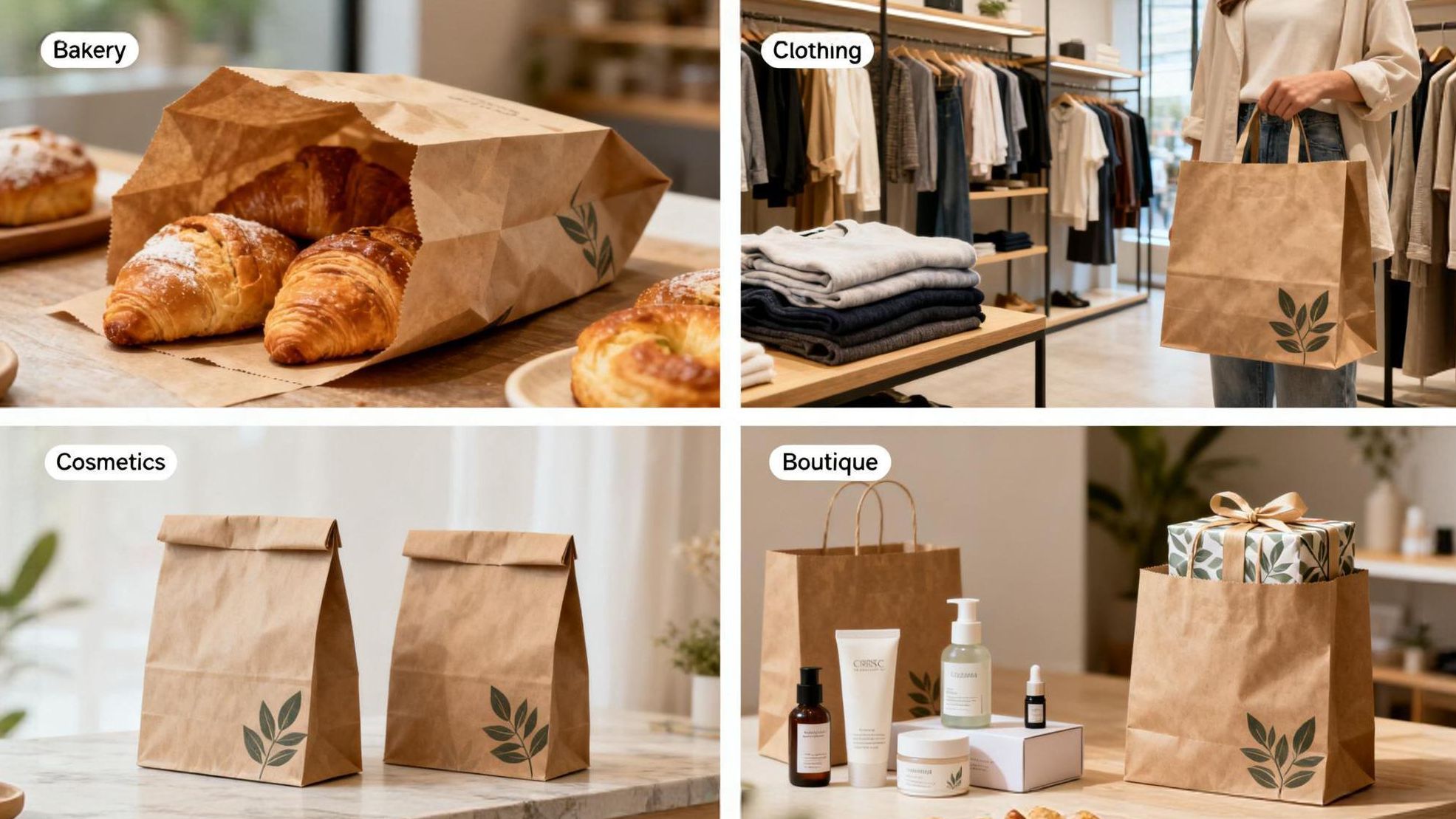 different industries using FSC-certified paper bags