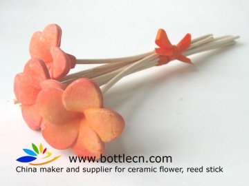 35mm orange ceramic flower for reed diffuser