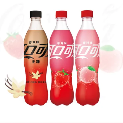 Hot Selling 500ml Peach Flavored Cola & Various Fruit Soft Drinks