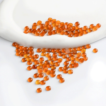 Carnelian 3mm-15mm Square Faceted Cut Loose Gemstone