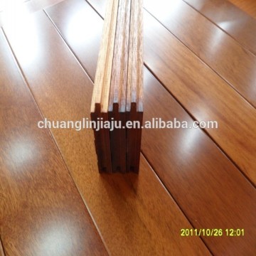 Multi-layer iroko engineered wooden flooring parquet