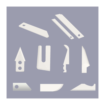 MIDDIA Zirconia Ceramic Blades - Custom Size Zirconia Cutting Blade