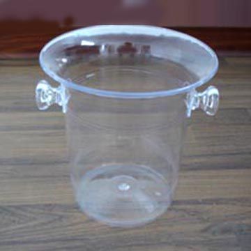 3.5L Ice Bucket, Made of Transparent PS, Customized Colors are Accepted, Measures 20.5 x 14 x 21cm