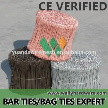 cheap price wholesale 16gauge 6" 7" 8" 9" 10" 12" 16" 18" 21" 24"soft sae1008 galvanized bar ties /double loop wire bag ties