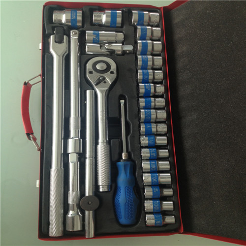 72 tand Dr.Socket Set med Ratchet Handle