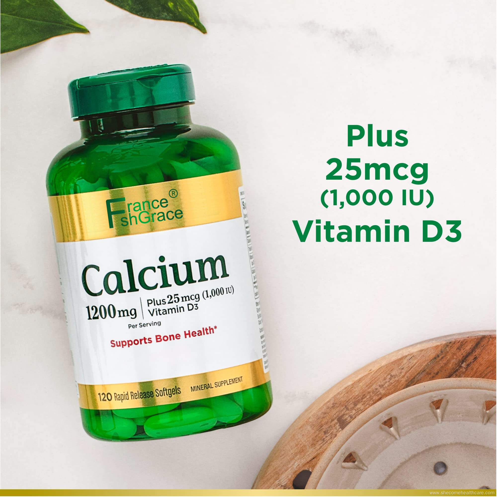 vitamin Bone Health Calcium 1000IU VitaminD3 120 Softgels