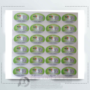 Anti-fake Digital PVC Self Adhesive Food Label