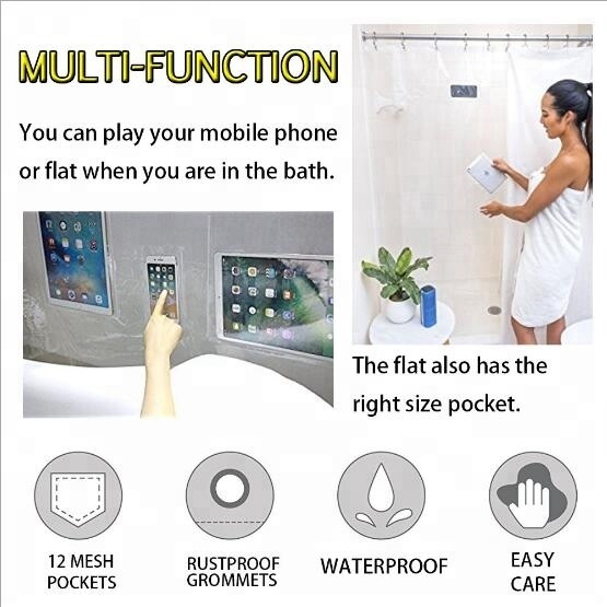 PEVA Material and Stocked Feature PEVA Shower Curtain Liner