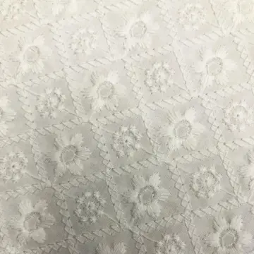 White Embroidery Fabric -027