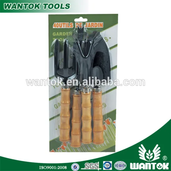 Banboo handle Metal Garden Tool Set / 4pcs per set