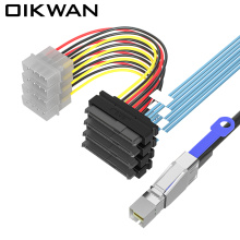 HD MINI SAS SFF-8644 to 4SFF-8482+Power Cable HD Minisas to SAS