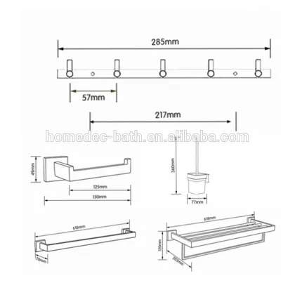 simply bathroom accessories set
