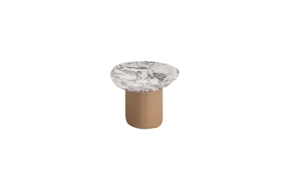 Marble top wood table, Irregular dining table