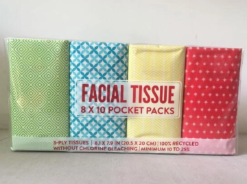Pocket facial tissue skin-friendly