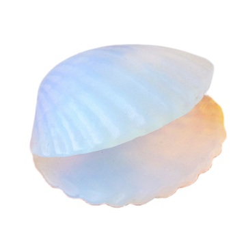 Gemstone Crystal 1.25" Clam Gemstone Ornament (Approx 30-35MM)