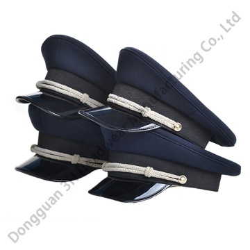 Custom Logo Captain Hat with Visor for High Quality Classic Cosplay Conductor Officer Hats