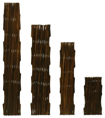 Wood expandable trellis 100x200 burnt brown