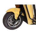 Rugged Yellow Electric Scooter with Black Protective Bars