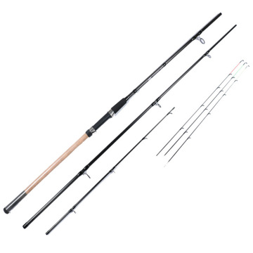 Ultralight Carbon Fiber 3 Sections 3 Tips Feeder Method Fishing Rod 12ft