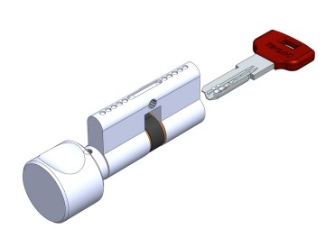 Knob sided computer key cylinder lock 6 pin