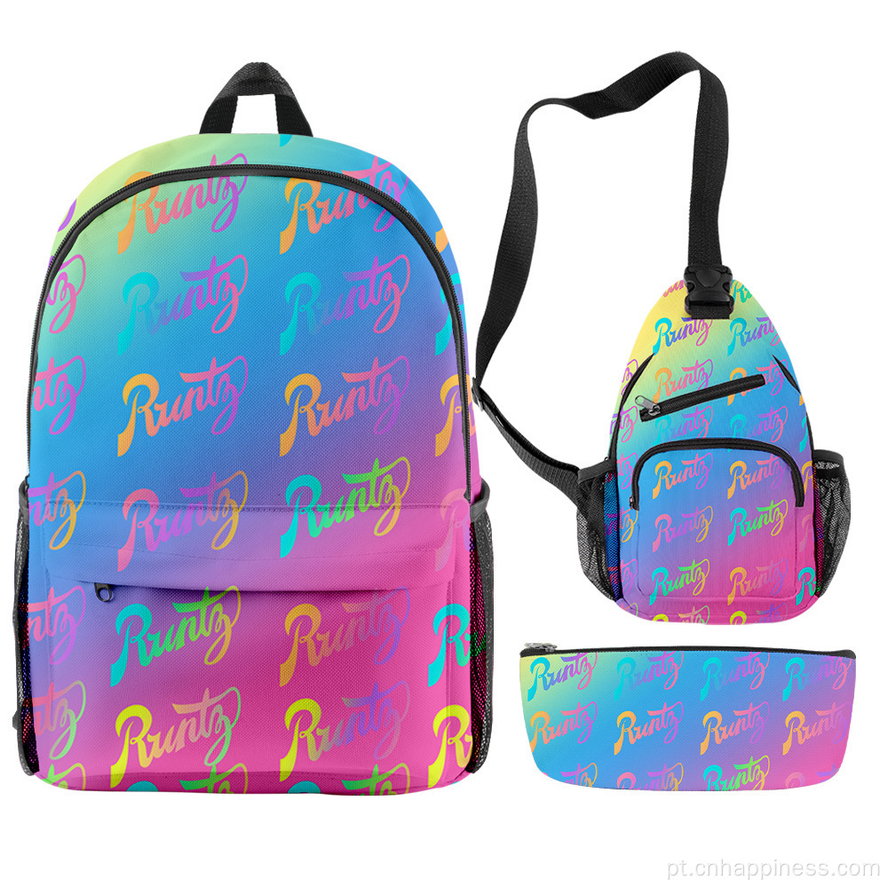 Bag 3D Imprimir logotipo personalizado Backpack Sublimated Backpack