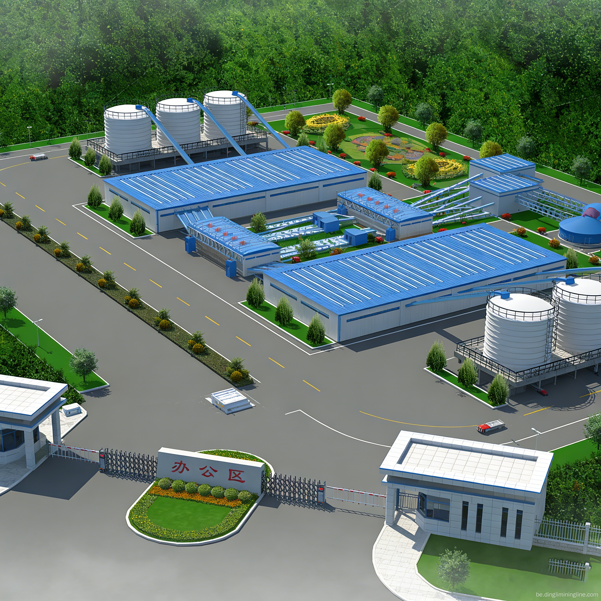 Ёмістасць завода па перапрацоўцы вапняка ад 2500 да 3000 т/г