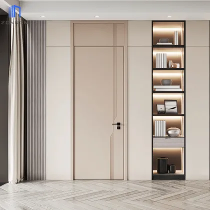 Zonron Modern Aluminum Wood Ecological Paint-Free Wooden Doors for Hotel Rooms