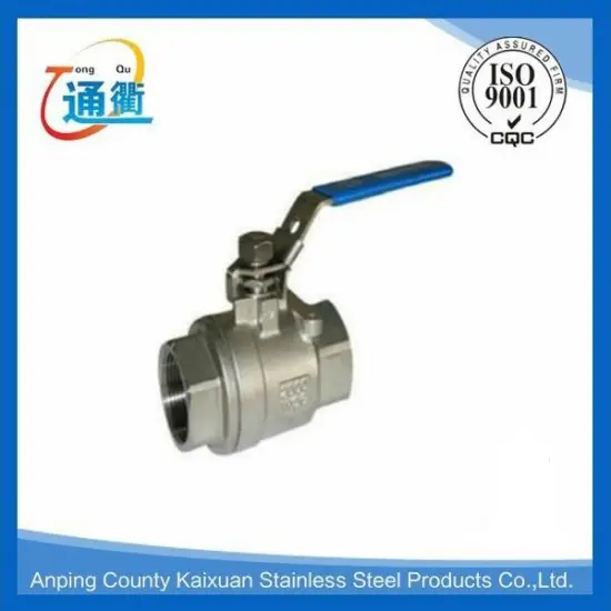 casting 2 piece npt threaded stainless steel ball valve