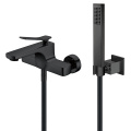 Black Wall Mounted Tub Faucet With Sprayer